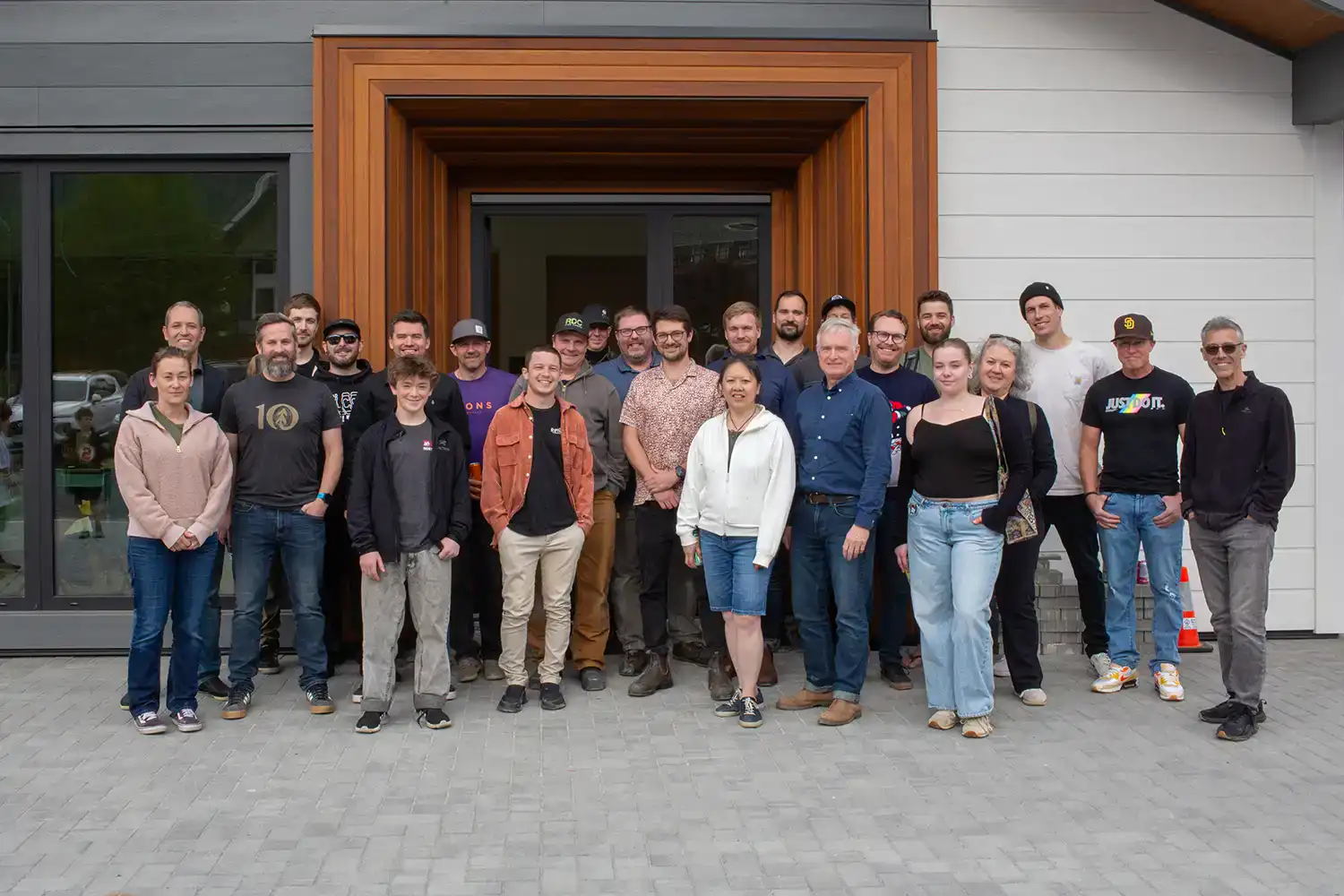 the RDC Fine Homes team members standing outside their Squamish Office