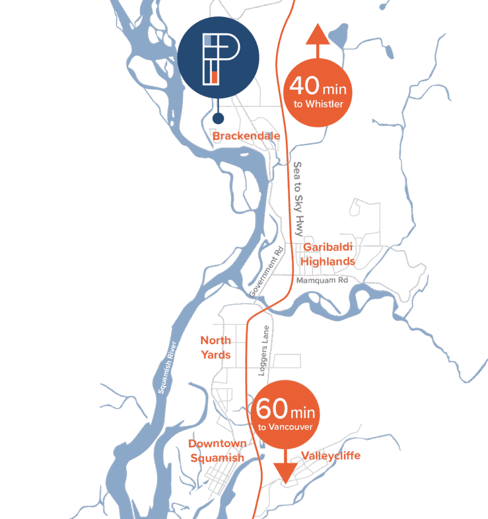 Palette Brackendale Location Map